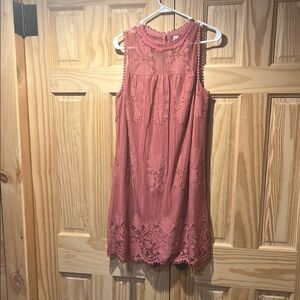 NOBO Coral Lace Sleeveless Mini Dress